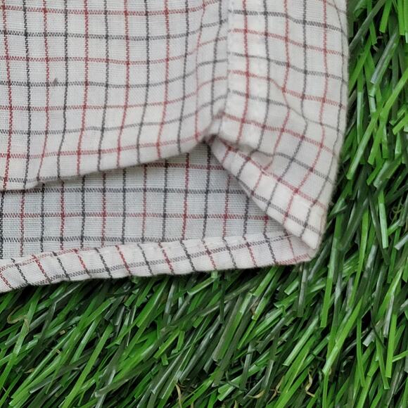 Vintage 80s Arrow Kent Hippie Shirt L/XL 17.5 26x32 Plaid USA - Picture 11 of 11